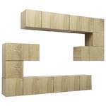 TV-Schrank 10er Set D265 Braun - Holzwerkstoff - 30 x 30 x 60 cm