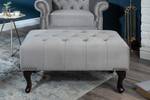 Fußhocker CHESTERFIELD Grau - Silber