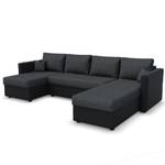 Sofa U Form  24053 Schwarz - Grau - Holzwerkstoff - 290 x 61 x 185 cm