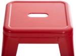 Tabouret bas Armin Lot de 4 Rouge