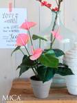Plante artificielle Anthurium Rose clair
