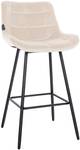 Tabouret de bar Weston Crème - Fourrure synthétique