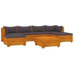 Garten-Lounge-Set (7-teilig) 3087323 Grau - Massivholz - Holzart/Dekor - 68 x 30 x 68 cm