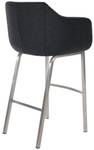 Tabouret de bar Monea Anthracite - Argenté