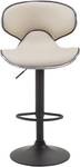 Tabouret de bar Las Vegas v2 Lot de 2 Blanc crème - Noir