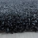 Tapis shaggy UNI B ⌀200 noir Noir - 200 x 200 cm