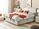 Boxspring Bett DYNASTY Grau - Hellgrau - Eiche Hell - Breite: 180 cm