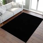 Tapis salon NOSSA ⌀120 noir Noir - 120 x 120 cm