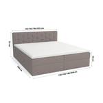 Boxspringbett Doppelbett Merano Dunkelbraun - Breite: 140 cm