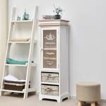 Vitrine sur pied Lavanda Blanc - Bois massif - 27 x 102 x 32 cm