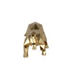 Harz-Skulptur Facettierter Stier Gold