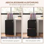 Aktenschrank 924-070V00BK Braun - Metall - 44 x 68 x 37 cm