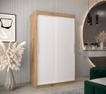 ARMOIRE À PORTES COULISSANTES TOKYO Imitation chêne - Blanc - Largeur : 120 cm