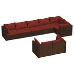 Garten-Lounge-Set (8-teilig) 3013637-17 Braun - Rot - Rotbraun - Anzahl Teile im Set: 8