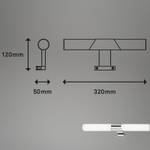 LED Bad-Spiegelleuchte, chrom, LED Silber - Tiefe: 47 cm