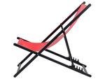 Chaise longue LOCRI II Noir - Rouge