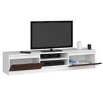 Meuble TV K160 2T 1S CLP Imitation wengé - Blanc