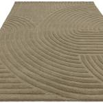 Tapis moderne en laine tufté main JOGAN Kaki - 160 x 230 cm