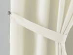 Vorhang Ösen Leinen Optik Grobfaser Weiß - Textil - 140 x 245 x 1 cm