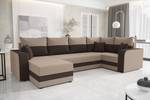 Ecksofa HEWLI-LONG Beige - Braun - Holzwerkstoff - 303 x 90 x 157 cm