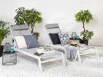 Chaise longue CATANIA Gris - Gris lumineux - Blanc