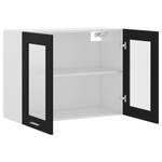 Armoire en verre suspendue 3016496-12 Noir - Blanc - Largeur : 80 cm