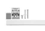 Flächenvorhangschiene Smart 1-Lauf Set Weiß - Breite: 200 cm