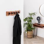 Edge-Garderobe mit 5 Haken Braun - Massivholz - 9 x 15 x 60 cm