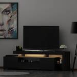 TV Lowboard Schwarz mit LED Beleuchtung