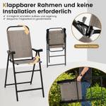 Klappstühle ZB33564OR-4 (2er Set) Braun - Metall - 76 x 112 x 56 cm