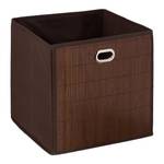 4x paniers de rangement en bambou haut Marron - Marron foncé