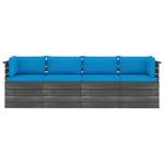 Gartensitzgruppe K2763(4-Sitzer) Blau