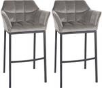 Tabouret de bar Damaso Lot de 2 Noir