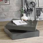 Table basse carrée plateau rotatif WILLO Gris - Pierre - 78 x 36 x 78 cm