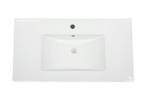 Lavabo D16 92cm 30mm bord Blanc - Céramique - 92 x 17 x 46 cm