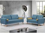 Couchgarnitur TATUM 2er-Set Blau