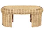 Gartentisch LIVADEIA Blau - Rattan - 96 x 40 x 60 cm