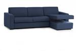 Sofa mit Halbinsel Nicoletta Blau