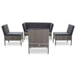 Garten-Lounge-Set (6-teilig) 3001267 Grau