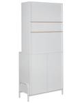 Armoire vitrine PARLIN Blanc - Bois manufacturé - 78 x 180 x 40 cm