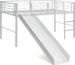 Kinderbett Spielbett mit Rausfallschutz Weiß - Metall - 96 x 109 x 198 cm