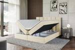 Boxspringbett BOXI1 Ecru - Breite: 140 cm - H3