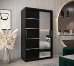 ARMOIRE À PORTES COULISSANTES VERONA 2 Noir - Gris miroir - Largeur : 120 cm