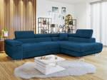 Ecksofa Torezio Blau - Ecke davorstehend rechts