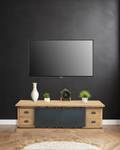 Industryal -  Meuble Tv Noir - Bois massif - 160 x 50 x 50 cm