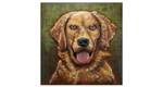 Metallbild Guide Dog of the Month Beige - Metall - 80 x 80 x 5 cm