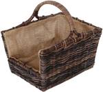 Kaminholzkorb FIREW 29242-17 Braun - Rattan - 38 x 33 x 50 cm