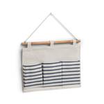 Hänge-Aufbewahrung "Stripes", 3 Beige - Textil - 25 x 1 x 35 cm