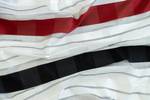 Gardine weiß-rot-schwarz Streifen Rot - Textil - 140 x 245 x 140 cm