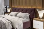 Bett ANNY Polsterbett Velvet Violett - 236 x 111 cm